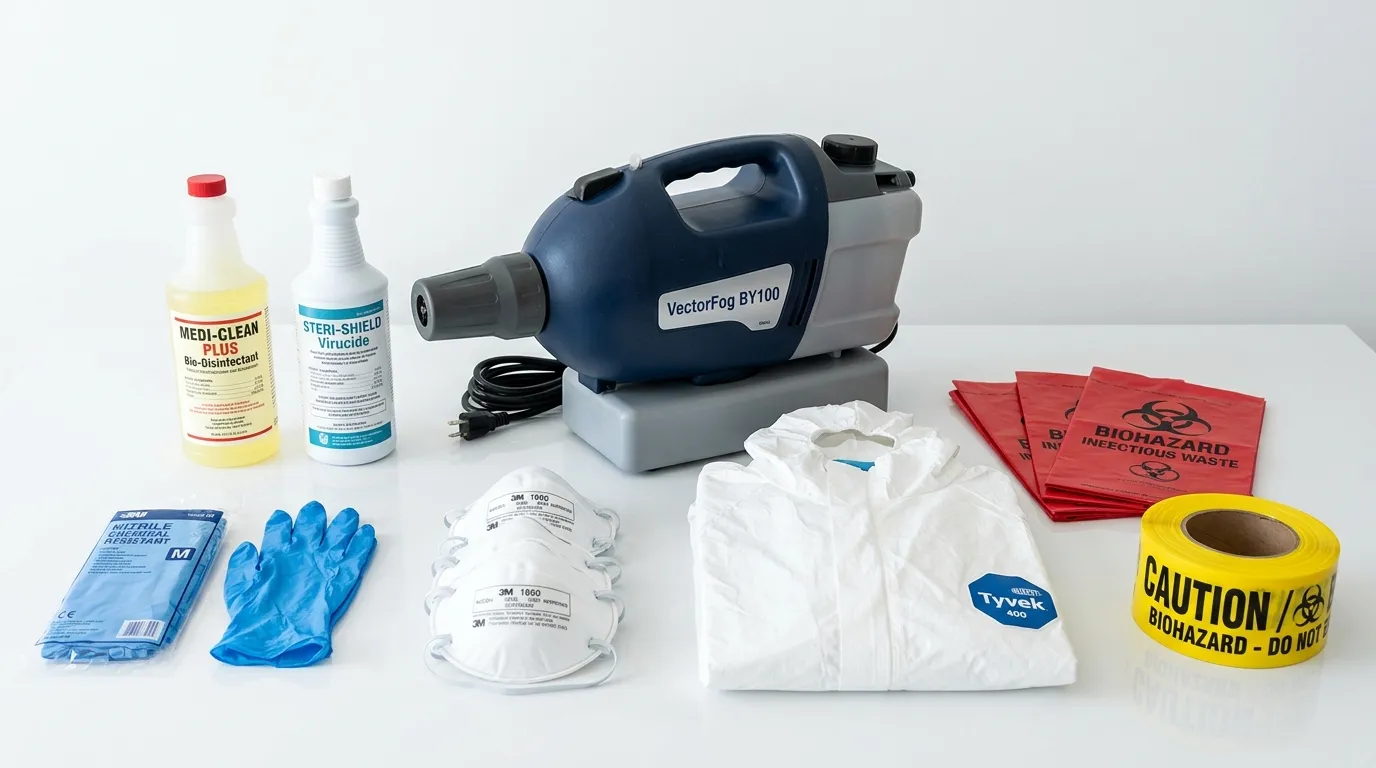 Professional biohazard remediation crew working in Willard